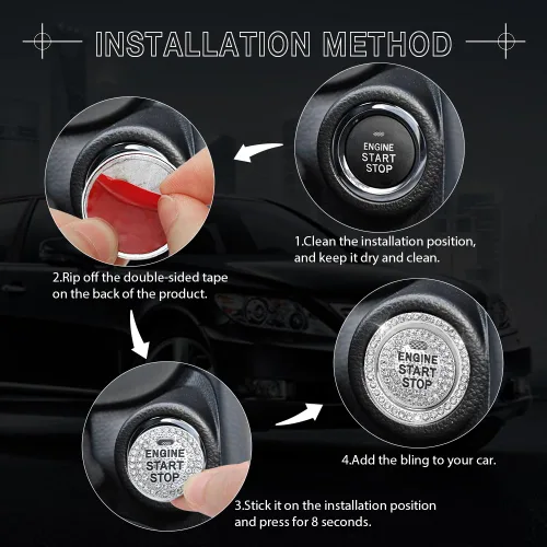 Vista 7 de 1797 Cubiertas de botón de arranque del motor para Subaru, accesorios Bling Forester Outback Impreza Legacy, calcomanía para interior de automóvil