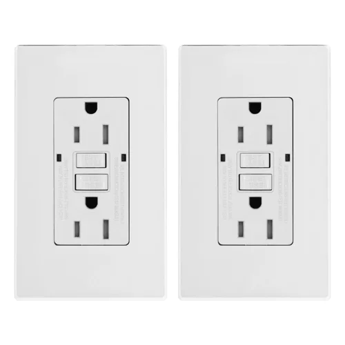 Vista 17 de Micmi Salida GFCI, receptáculo GFI resistente a manipulaciones con indicador LED, interruptor de circuito de falla de tierra de prueba automática