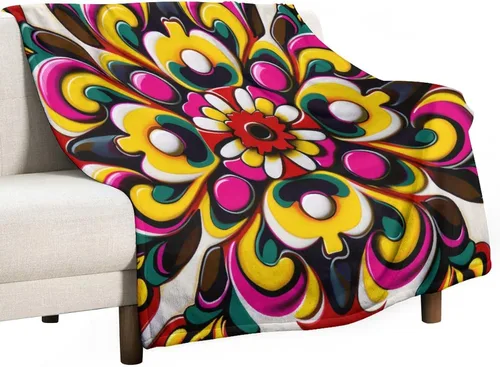 Vista 25 de Manta decorativa de flores beige, blanco crema, blanco, azul, gris, flores anchas, manta suave de 30 x 40 pulgadas, manta de franela para sofá