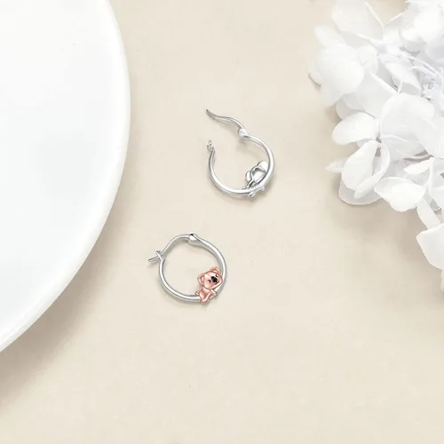 Vista 22 de VONALA Bonitos aretes de aro de plata de ley 925, regalos de cumpleaños para mujer
