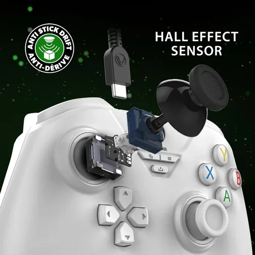 Vista 3 de Snakebyte Wired Video Game Controller - Xbox Series XS, Xbox One & PC - Officially Licensed Gamepad Base X - Hall Effect Sensors for Precision