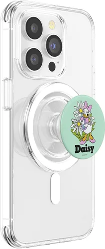 Vista 3 de Disney Mickey And Friends Daisy Flower Retrato PopSockets MagSafe PopGrip para iPhone