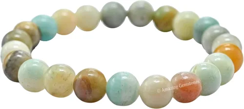 Vista 310 de Amazing Gemstone Crystal Bracelet for Women Men's Gifts - Protection Healing Crystal Bracelet - 8mm Gemstone Beaded Stretchable Bracelet Pulseras