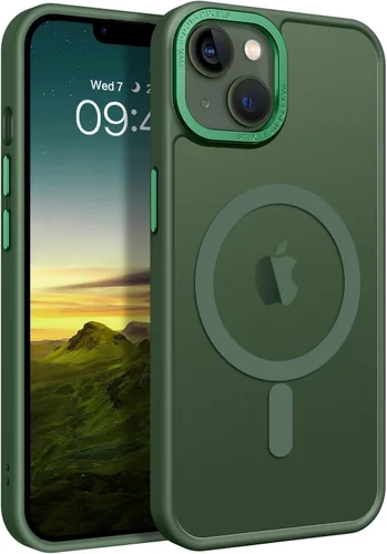 Vista 17 de BENTOBEN Funda magnética para iPhone 13 y iPhone 14 [compatible con Magsafe] Funda translúcida mate para iPhone 13/14, delgada, a prueba de golpes