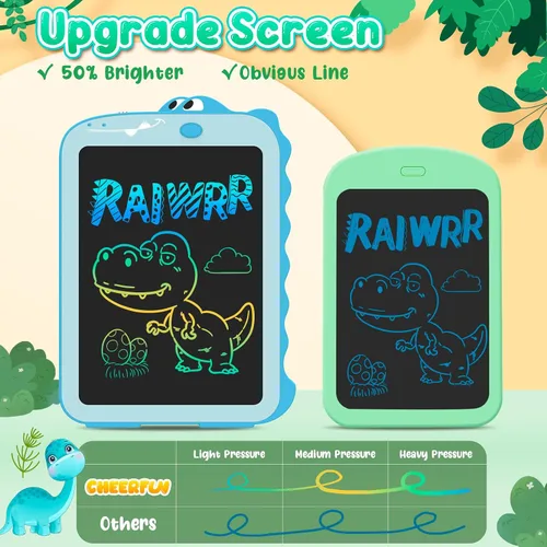 Vista 3 de CHEERFUN Tableta de escritura LCD para niños: tablero educativo de dibujo de garabatos de aprendizaje, juguetes de dinosaurio para niños pequeños