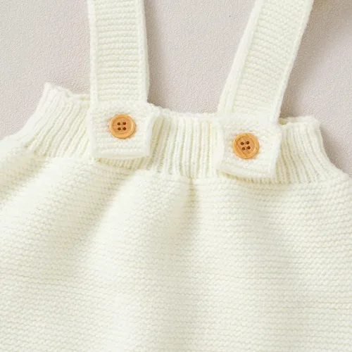 Vista 5 de LAWKUL Ropa de bebé niña de punto, pantalones cortos con volantes, manga voladora con sombrero, para recién nacido, overol para bebé recién nacido