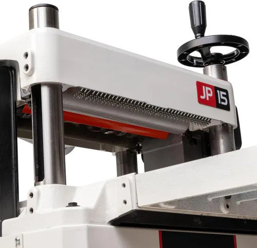 Vista 9 de JET Cepilladora de 15 pulgadas de grosor para carpintería, cabezal de corte de estilo helicoidal con velocidad de alimentación de 2 velocidades