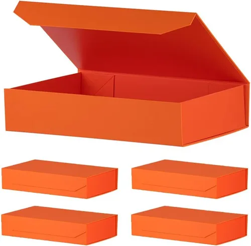 Vista 29 de Caja de regalo negra con tapa de 12 x 8 x 2.5 pulgadas, caja de regalo magnética para envolver, caja de regalo a granel para regalo, grano de malla