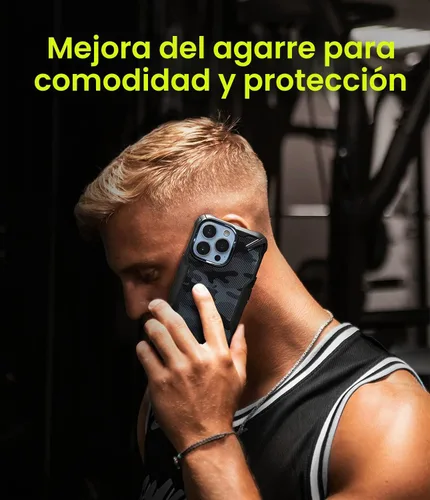 Vista 3 de Ringke Funda para iPhone 13 Pro [Fusion-X Camo Negro]