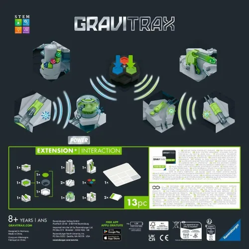 Vista 3 de Ravensburger Interacción de extensión de potencia GraviTrax STEM y juguete de construcción Juego de carreras de mármol y laberinto Sistema