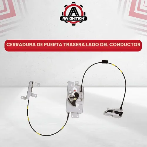 Vista 6 de Pestillo de bloqueo de la puerta trasera del lado del conductor izquierdo con cable compatible con Ford F-150 2004, 2005, 2006, 2007, 2008