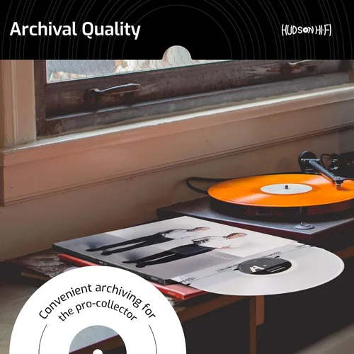 Vista 7 de Hudson Hi-Fi - Fundas interiores antiestáticas para discos de vinilo de 50 unidades - Fundas transparentes duraderas para discos - Protege tus