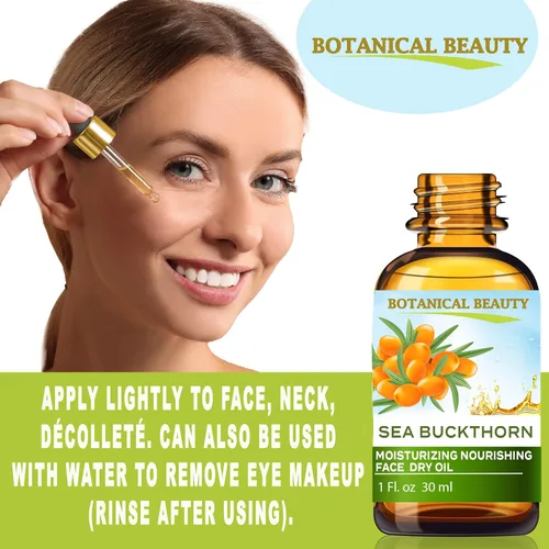 Vista 5 de Botanical Beauty Aceite seco hidratante facial nutritivo 100% natural. Salvado de arroz, rosa mosqueta, argán orgánico, aceite de fruta de espino