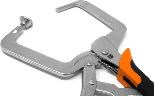 Vista 3 de WEN CL436R Abrazadera de ángulo recto de 4 pulgadas para carpintería y carpintería con agujeros de bolsillo