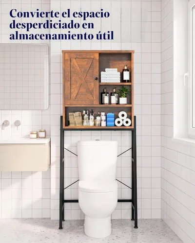 Vista 3 de Kitsure Gabinete de almacenamiento sobre el inodoro, gabinete de 64.4