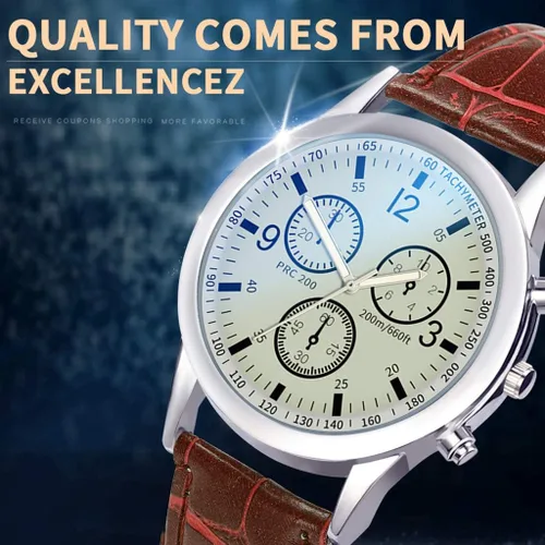 Vista 2 de Reloj de reloj para hombre, reloj de cuarzo, pulsera de acero con esfera casual, reloj de lujo inoxidable