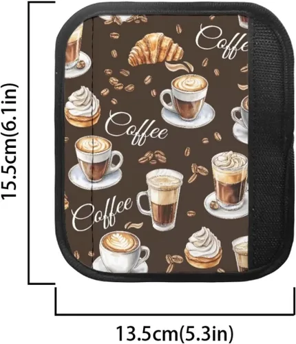 Vista 6 de Juego de 4 fundas protectoras de repuesto para manija de puerta de refrigerador con temática de té de la tarde para microondas, horno, refrigerador