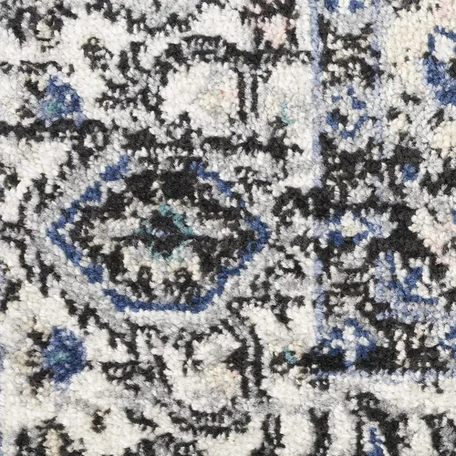 Vista 7 de Nourison Passion Alfombra marfil/negro, de 2 pies 2 pulgadas x 10 pies, fácil de limpiar, no desprende pelo, para habitación, sala, comedor, cocina