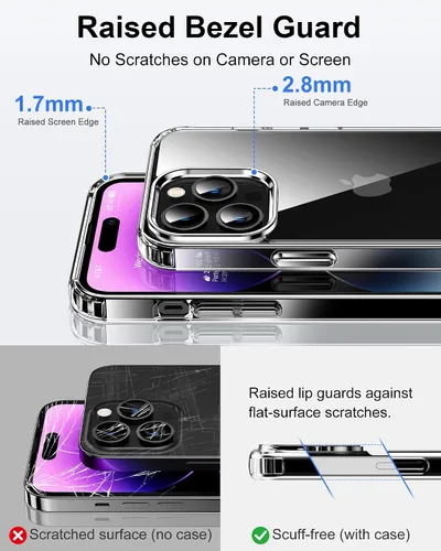 Vista 332 de HOOMIL Funda para iPhone 7 Plus/iPhone 8 Plus de 5.5 Pulgadas, sin amarillamiento, protección contra caídas, cubierta trasera dura transparente