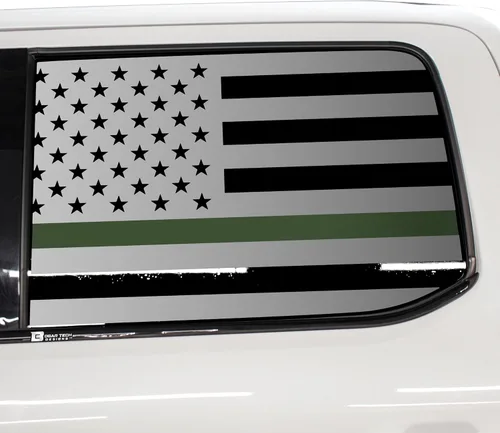 Vista 12 de BOGAR TECH DESIGNS Calcomanía de vinilo precortada para parabrisas trasero compatible con Ford F-150 F150 2015-2024, negro mate