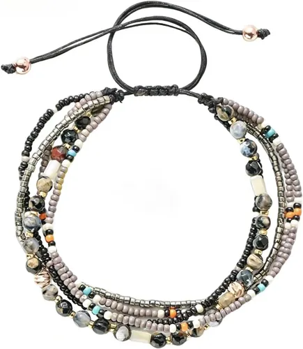 Vista 6 de Pulsera ajustable con cuentas trenzadas y estilo bohemio hecha a mano, brazalete para el pie, regalos para mujeres