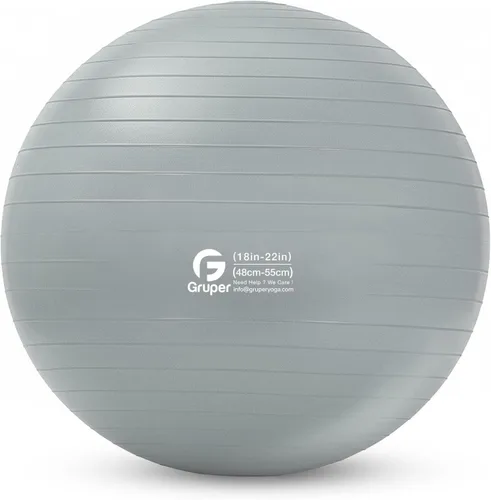 Vista 23 de Gruper Pelota de yoga y pilates, pelota de gimnasio de 4 tamaños para fitness, yoga, entrenamiento, embarazo y terapia física, bomba rápida
