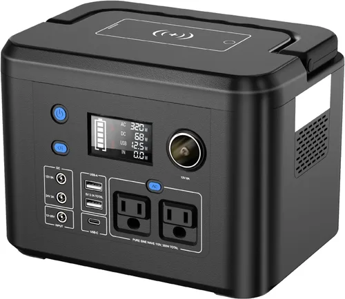Vista 10 de powkey Estación de energía para portátil 30000mAh 100W Cargador portátil PD 3.0 Carga rápida 96Wh LiFePO4 Banco de energía con cable USB-C, batería