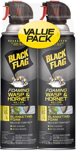 Vista 5 de Black Flag - Spray en aerosol para matar avispas y avispones., Paquete de 12