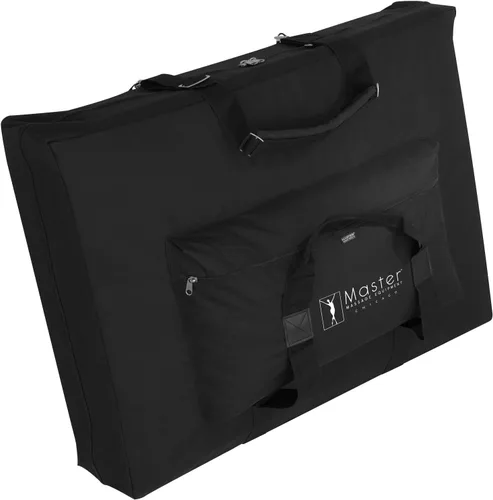 Vista 5 de Master Massage Balboa portátil de 30 pulgadas para masaje y ejercicio, cama de belleza en brillo negro con sistema de iluminación ambiental