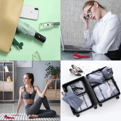 Vista 7 de Masajeador de espalda eléctrico inalámbrico, portátil, portátil, Fuigarry de cuerpo completo, para masaje de hombros, cuello y tejido profundo, Negro