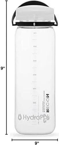 Vista 7 de HydraPak Recon Twist & Sip - Wide Mouth Recycled Plastic Water Bottle (17oz, 24oz, 32oz) - Eco Friendly, BPA Free, Easy Carry