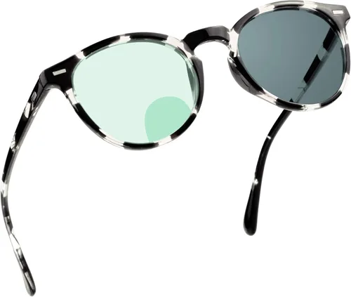 Vista 18 de YEIN - Lentes de lectura bifocales, lentes de sol grises fotocromáticos, para mujeres/hombres (azul marino, aumento de 0.00/+1.00)