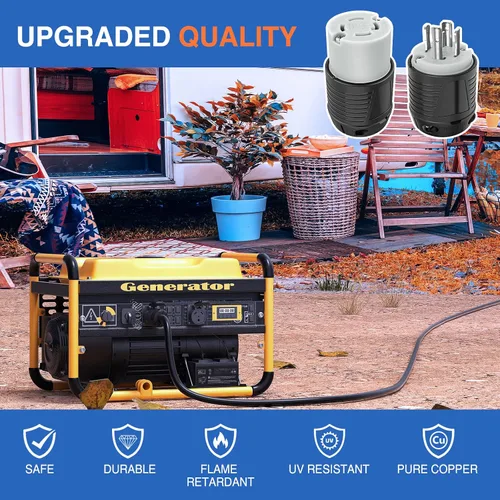 Vista 9 de Nilight 30Amp Generador Twist Lock Plugs ETL Listado L14-30P L14-30R Male Female Locking Plug and Connector Adapter 125/250V Industrial Grade