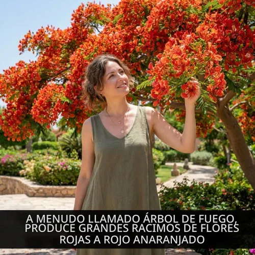 Vista 2 de 20 Royal Poinciana Seeds Delonix Regia Flame Tree Seeds