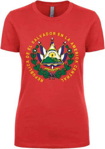 Vista 4 de Cybertela Camiseta para mujer con escudo de armas de El Salvador