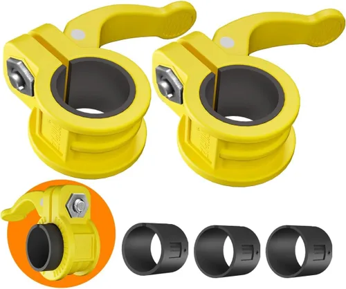 Vista 8 de Mini clips de barra de 1 pulgada I collar de barra ajustable de varios tamaños I Abrazaderas de barra de 1 pulgada, clips de peso de liberación Negro