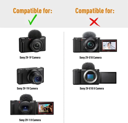 Vista 2 de L LTGEM Estuche para cámara compatible con Sony ZV-1F / ZV-1 / ZV-1 II Vlog Cámara digital, trípode, micrófono y kit de accesorios Vlogger, Negro