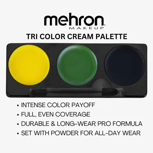 Vista 2 de Mehron - Paleta de maquillaje tricolor para Halloween, talla única