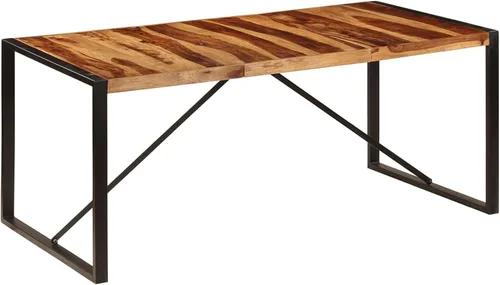 Vista 9 de ZEYUAN Mesa de Comedor Mesa de Comedor Redonda Mesa de comedor de madera de comedor Mesa de madera para Comedor 70.9 x 35.4 x 29.5 pulgadas, madera