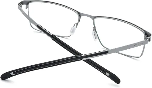Vista 6 de FONEX Marco de lentes de titanio marco de anteojos óptico de miopía cuadrado para hombre 8521