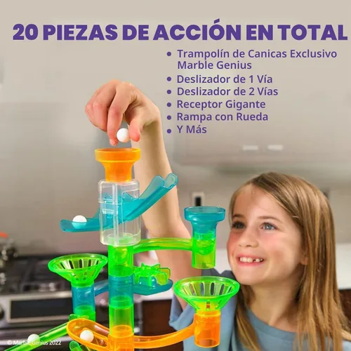 Vista 5 de Marble Genius Marble Run Stunts Super Set, 125 piezas