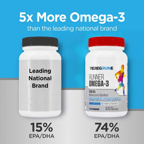 Vista 3 de Aceite de pescado Runner Omega 3 – Suplemento deportivo nutricional de triple fuerza – Ayuda a apoyar la salud del corazón y las articulaciones