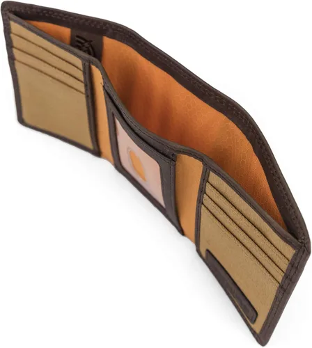 Vista 5 de Timberland PRO Cartera triple RFID de cuero para hombre con ventana de identificación