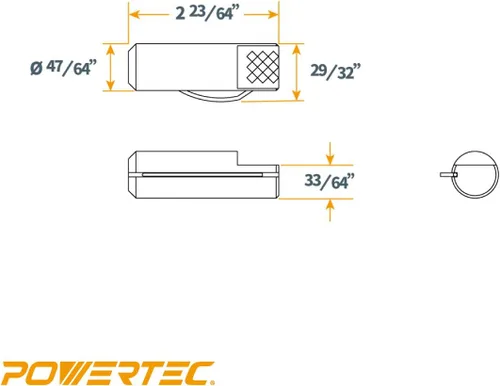Vista 3 de POWERTEC 2 unidades de banco de aluminio con resorte para agujero de perro de banco de 3/4 pulgadas, banco para carpintería, se adapta a banco