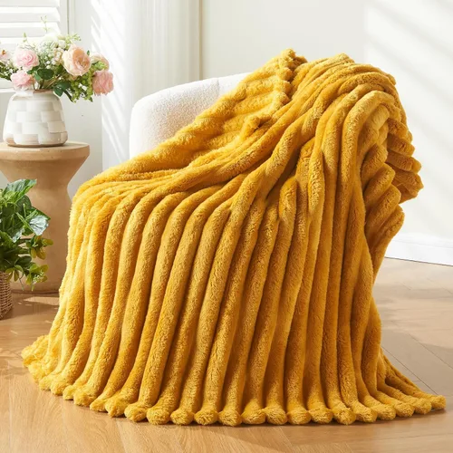 Vista 48 de NEWCOSPLAY Manta de Tiro Súper Suave Aqua Franela Sedosa Premium Forro Polar Jacquard Acanalado 3D Ligero Manta de Cama Uso en Todas las Estaciones