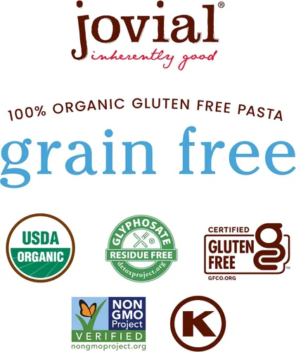 Vista 6 de Jovial Fusilli de yuca sin granos Pasta de yuca Pasta paleo Sin granos Certificado sin gluten Pasta 100% orgánica Certificado orgánico