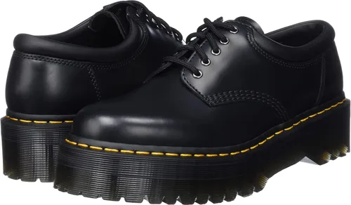 Vista 7 de Dr. Martens Unisex 8053 Quad Platform Shoes, Black Polished Smooth