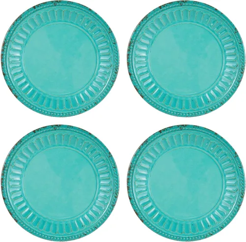 Vista 5 de UP UPware Chateau - Platos redondos de melamina para postre, platos pequeños para servir, para aperitivos, aperitivos y guarniciones, arena, 6