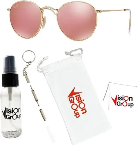 Vista 2 de Ray-Ban RB3447 - Gafas de sol redondas de metal + paquete de accesorios Vision Group