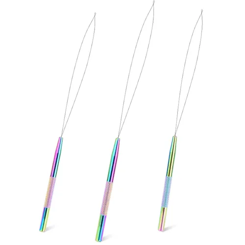 Vista 10 de NEWISHTOOL Herramienta de gancho de acero inoxidable para extensión de cabello, herramienta de gancho de tracción de alambre y herramienta